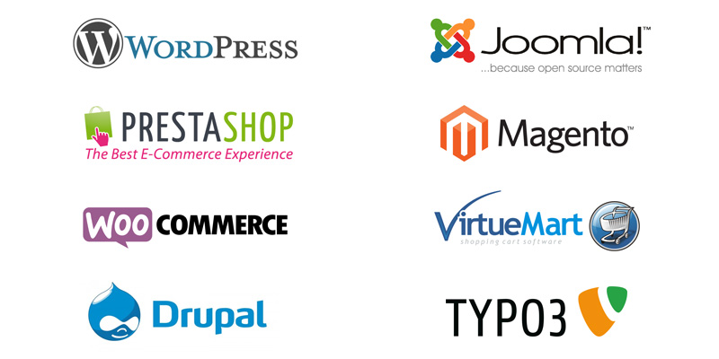 CMS Joomla Prestashop WordPress Magento MailJet