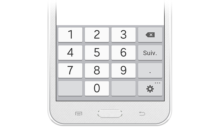 Clavier des chiffres pour Android