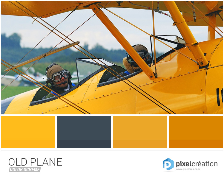 Nuancier du jaune, couleurs d'avions