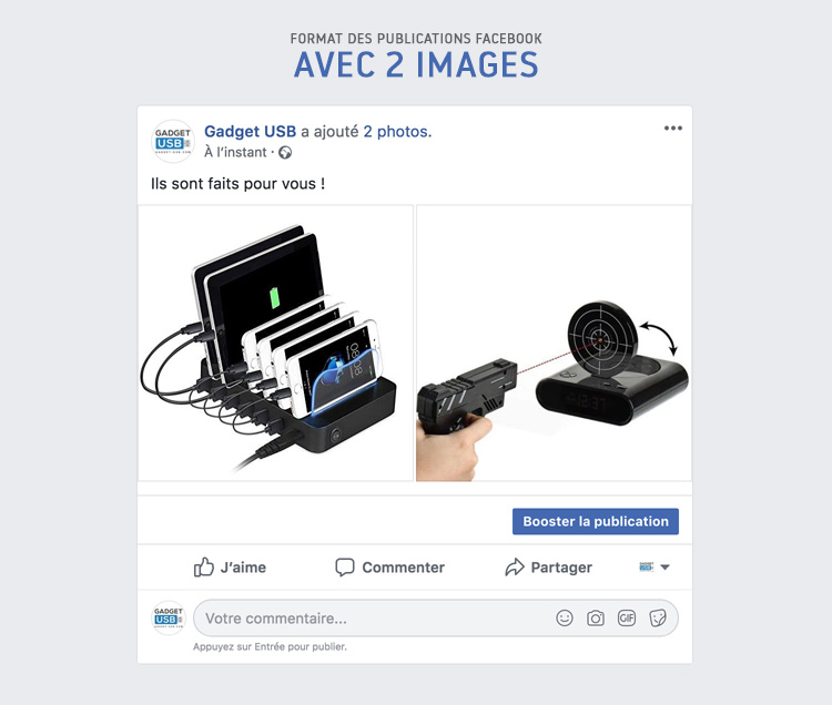 Publication de 2 images sur Facebook