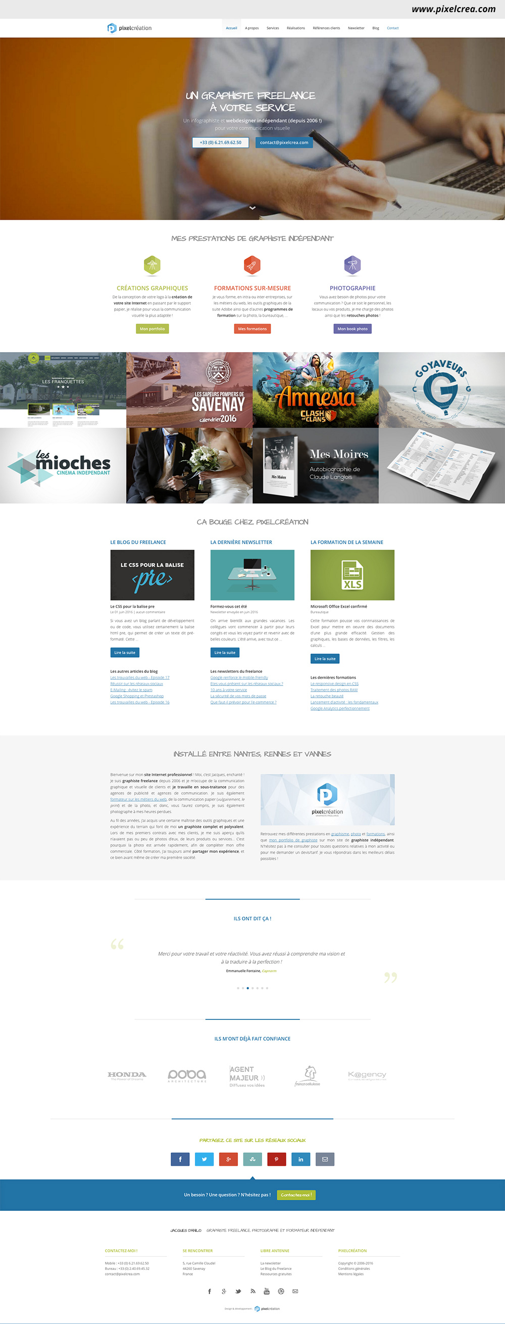 site Internet d'un graphiste freelance