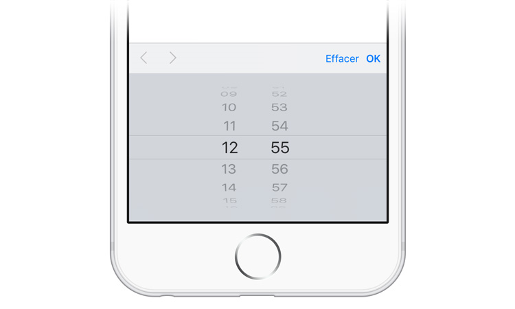 input time sur iphone