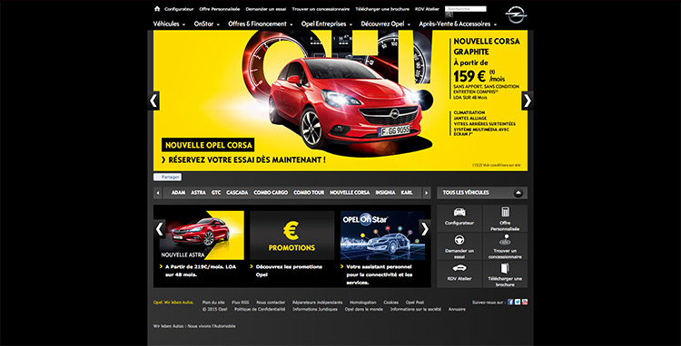 Opel et son site web