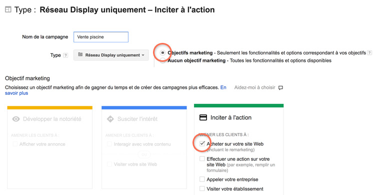 Google AdWords et le réseau display uniquement pour le remarketing