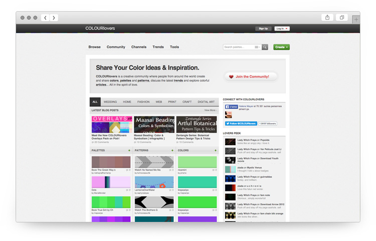 Site web de Colour Lovers