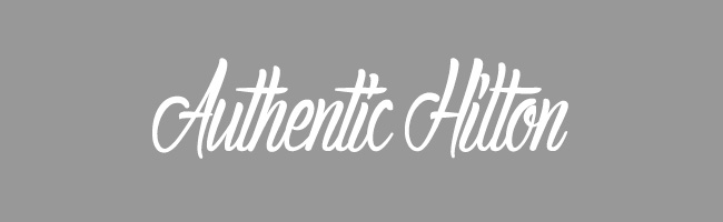 Authentic Hilton typographie