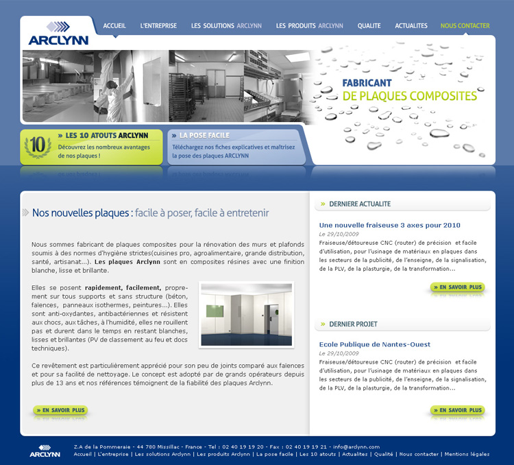 Premiere version du site Internet