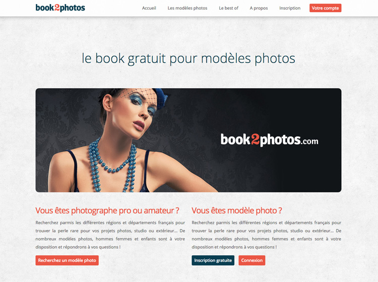 webdesign du book de photo