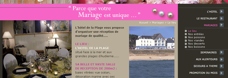 WebDesign de l'hotel à Audierne