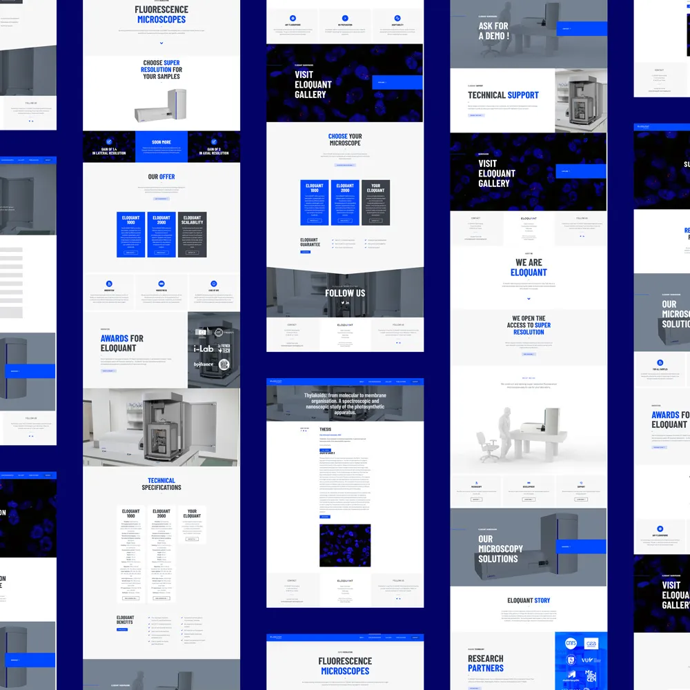 Maquettes UI/UX pour le site web