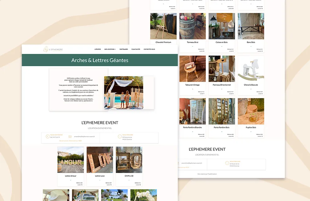 Création de la maquette graphique pour Wordpress