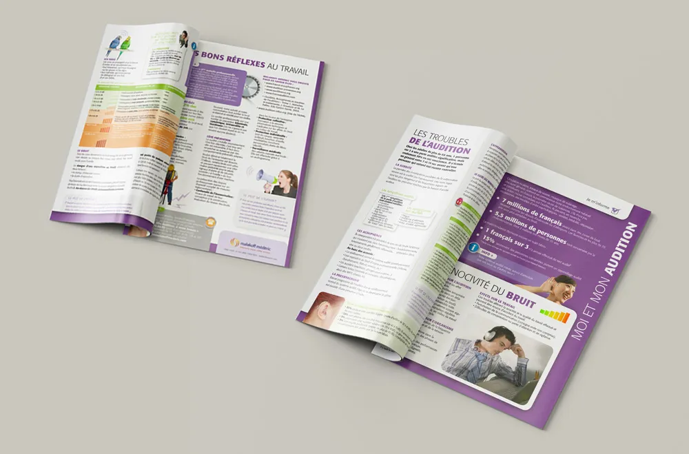 conception graphique en freelance d'une brochure