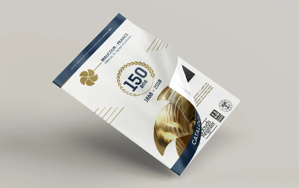 Conception de la couverture du catalogue technique